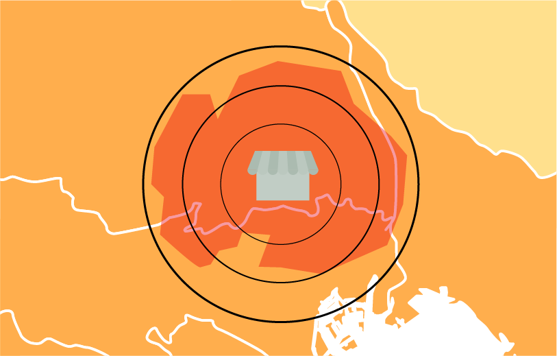 推定居住地から商圏を把握する